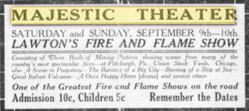 Lyric Theatre - Majestic Ad 1911 (newer photo)